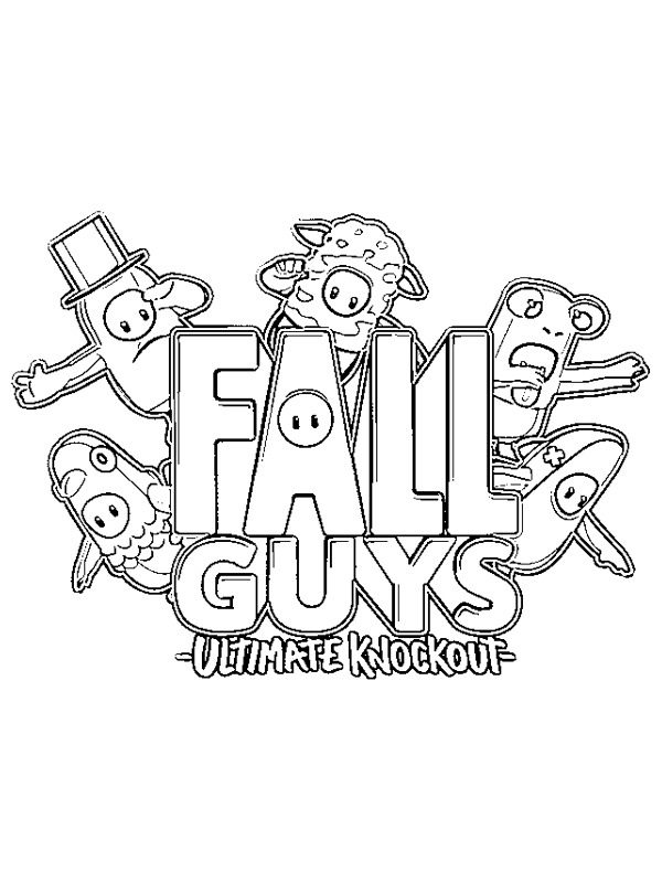 Team Fall Guys kolorowanka