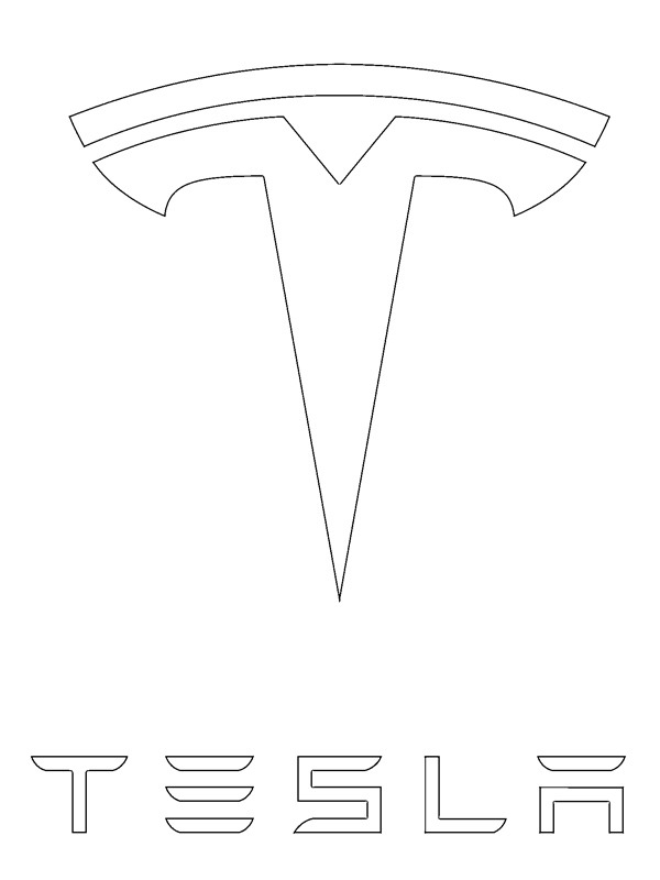 Tesla logo kolorowanka