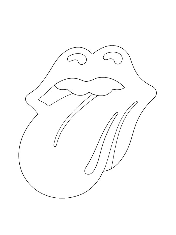 The Rolling Stones logo kolorowanka