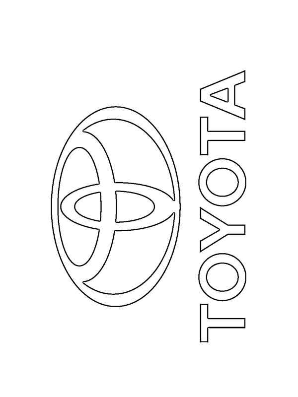 Toyota logo kolorowanka