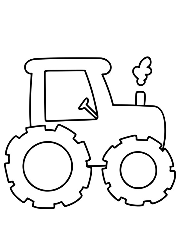 Prosty traktor kolorowanka