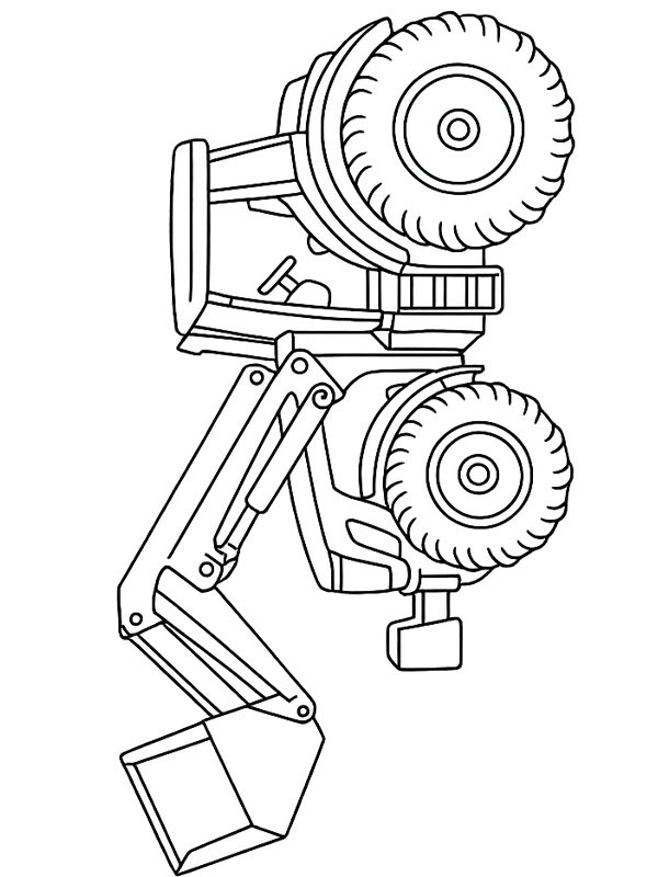 Traktor z ładowarką kolorowanka