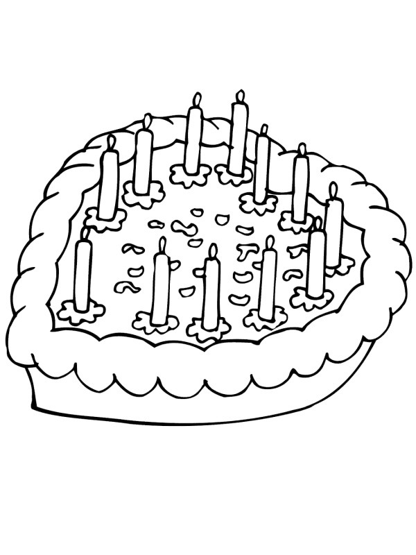 Ciasto Walentynki kolorowanka