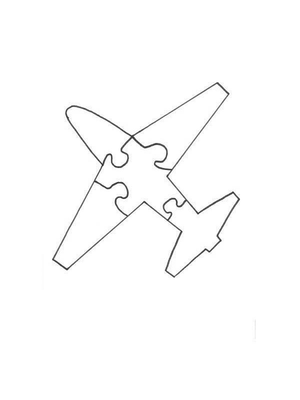 puzzle samolot kolorowanka