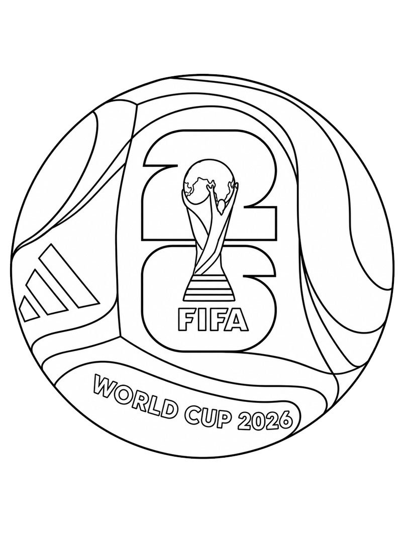 Piłka nożna FIFA Mistrzostwa Świata 2026 kolorowanka