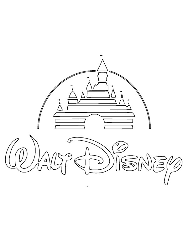 Walt Disney logo kolorowanka