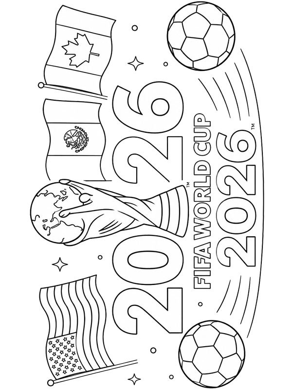 Mistrzostwa Świata w Piłce Nożnej 2026 kolorowanka
