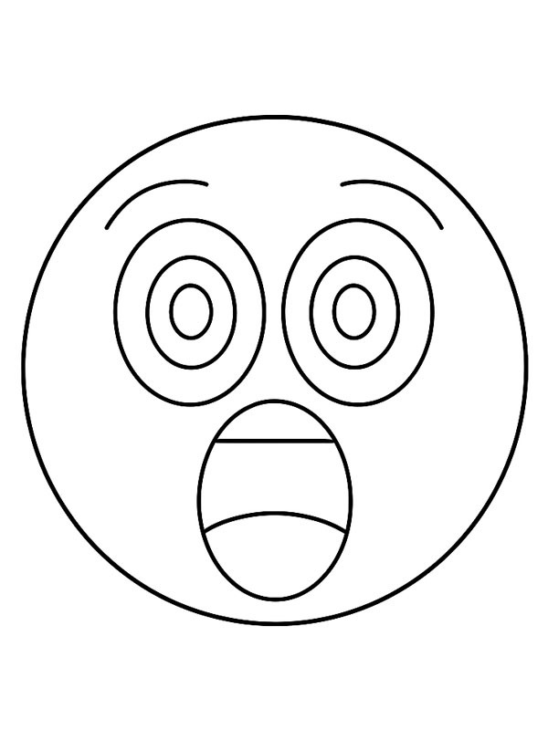 Emoji wow kolorowanka